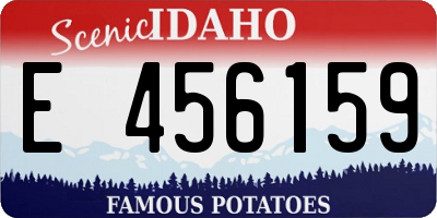 ID license plate E456159
