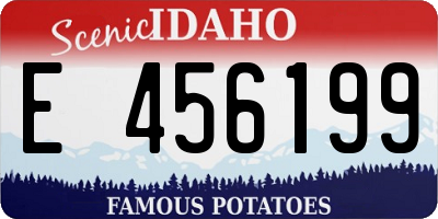 ID license plate E456199