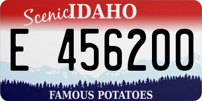 ID license plate E456200