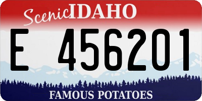 ID license plate E456201