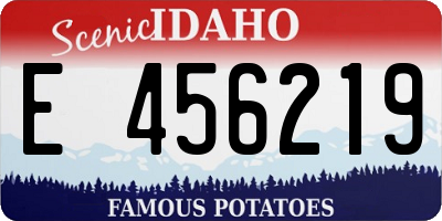 ID license plate E456219