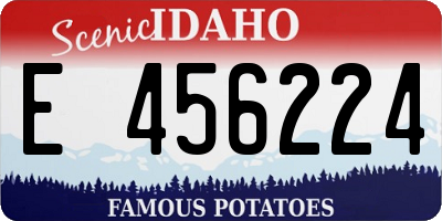 ID license plate E456224