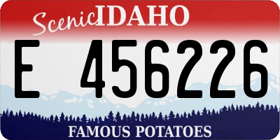 ID license plate E456226