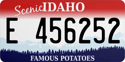 ID license plate E456252