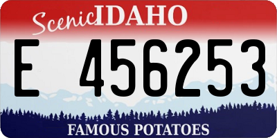 ID license plate E456253