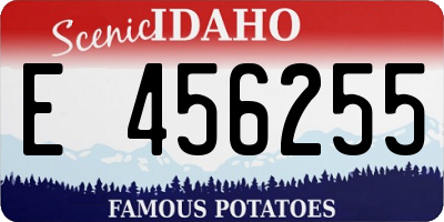ID license plate E456255