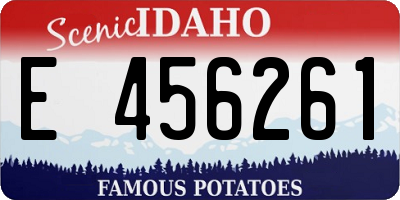 ID license plate E456261