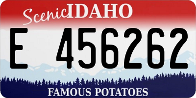 ID license plate E456262