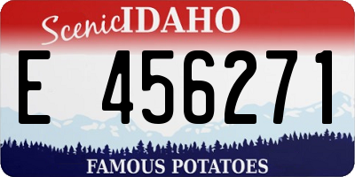 ID license plate E456271
