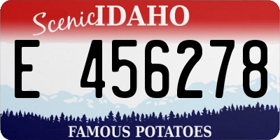 ID license plate E456278