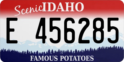 ID license plate E456285