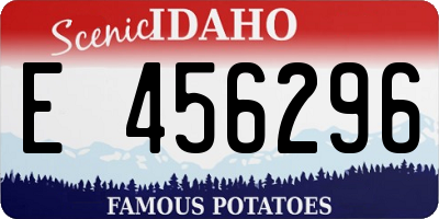 ID license plate E456296