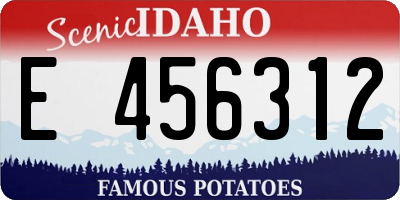 ID license plate E456312