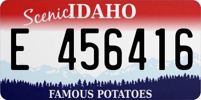 ID license plate E456416