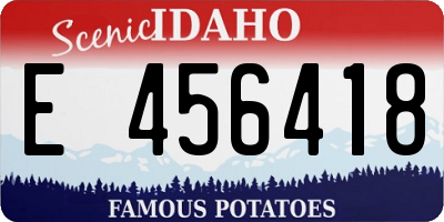 ID license plate E456418