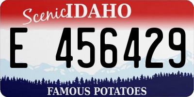 ID license plate E456429