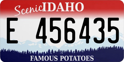 ID license plate E456435