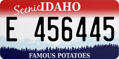 ID license plate E456445