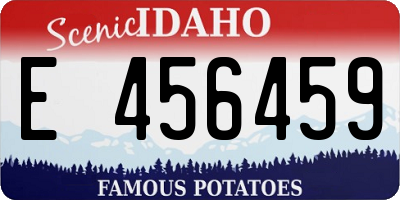 ID license plate E456459