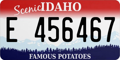ID license plate E456467