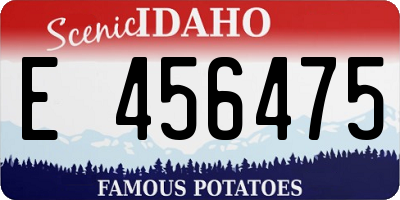 ID license plate E456475