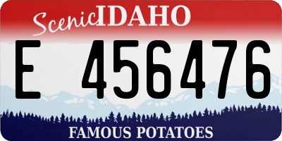 ID license plate E456476