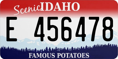 ID license plate E456478