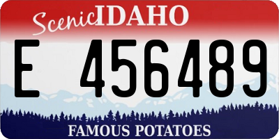 ID license plate E456489