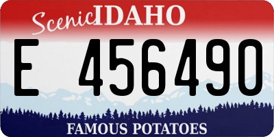 ID license plate E456490