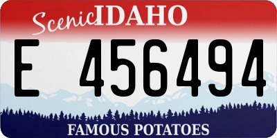 ID license plate E456494