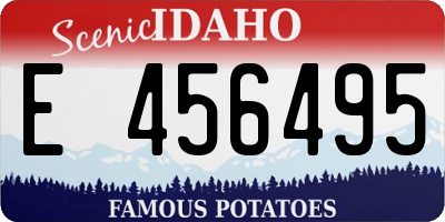 ID license plate E456495