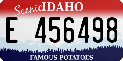 ID license plate E456498