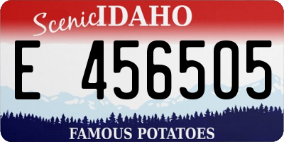 ID license plate E456505
