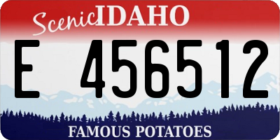 ID license plate E456512