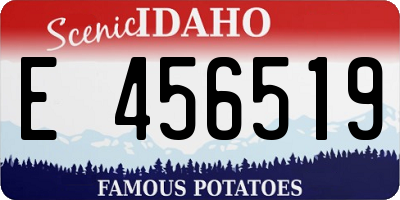 ID license plate E456519