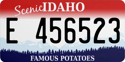ID license plate E456523
