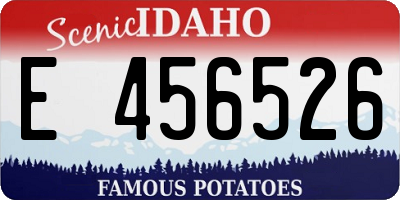 ID license plate E456526