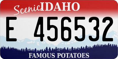 ID license plate E456532