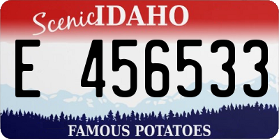 ID license plate E456533