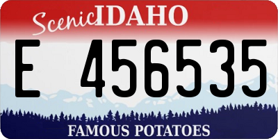 ID license plate E456535