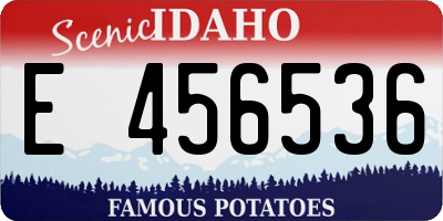 ID license plate E456536