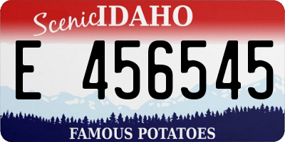 ID license plate E456545