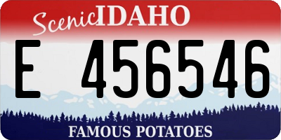 ID license plate E456546