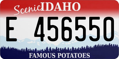 ID license plate E456550