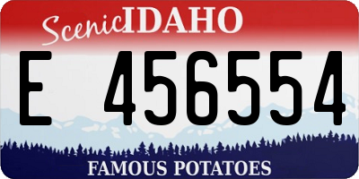 ID license plate E456554