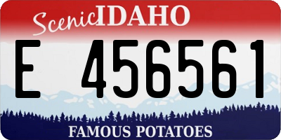 ID license plate E456561