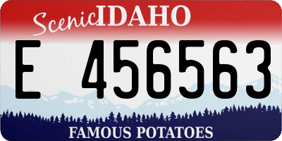 ID license plate E456563