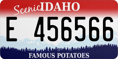 ID license plate E456566
