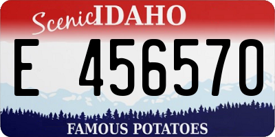 ID license plate E456570