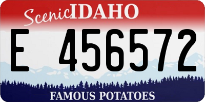 ID license plate E456572